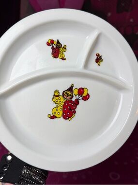Kids Retro Vintage 80’s Divider Clown Plate